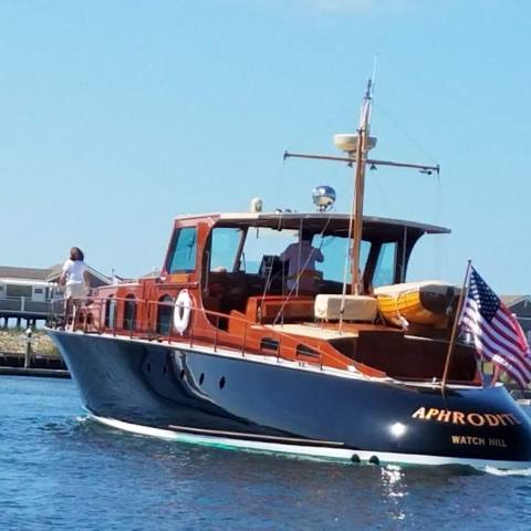 a small boat in a large body of water